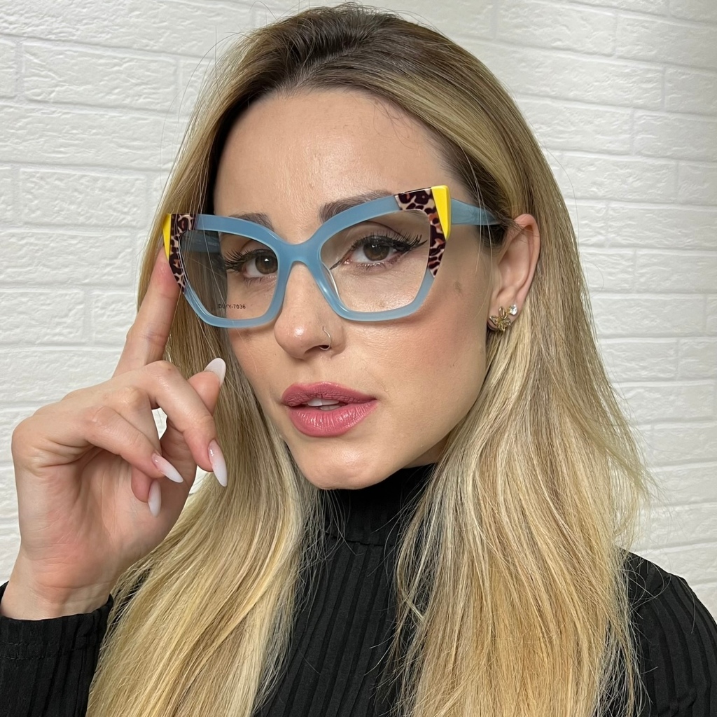 Oculos de armacao gatinho ACETATO 100% FEMININO COLORIDO