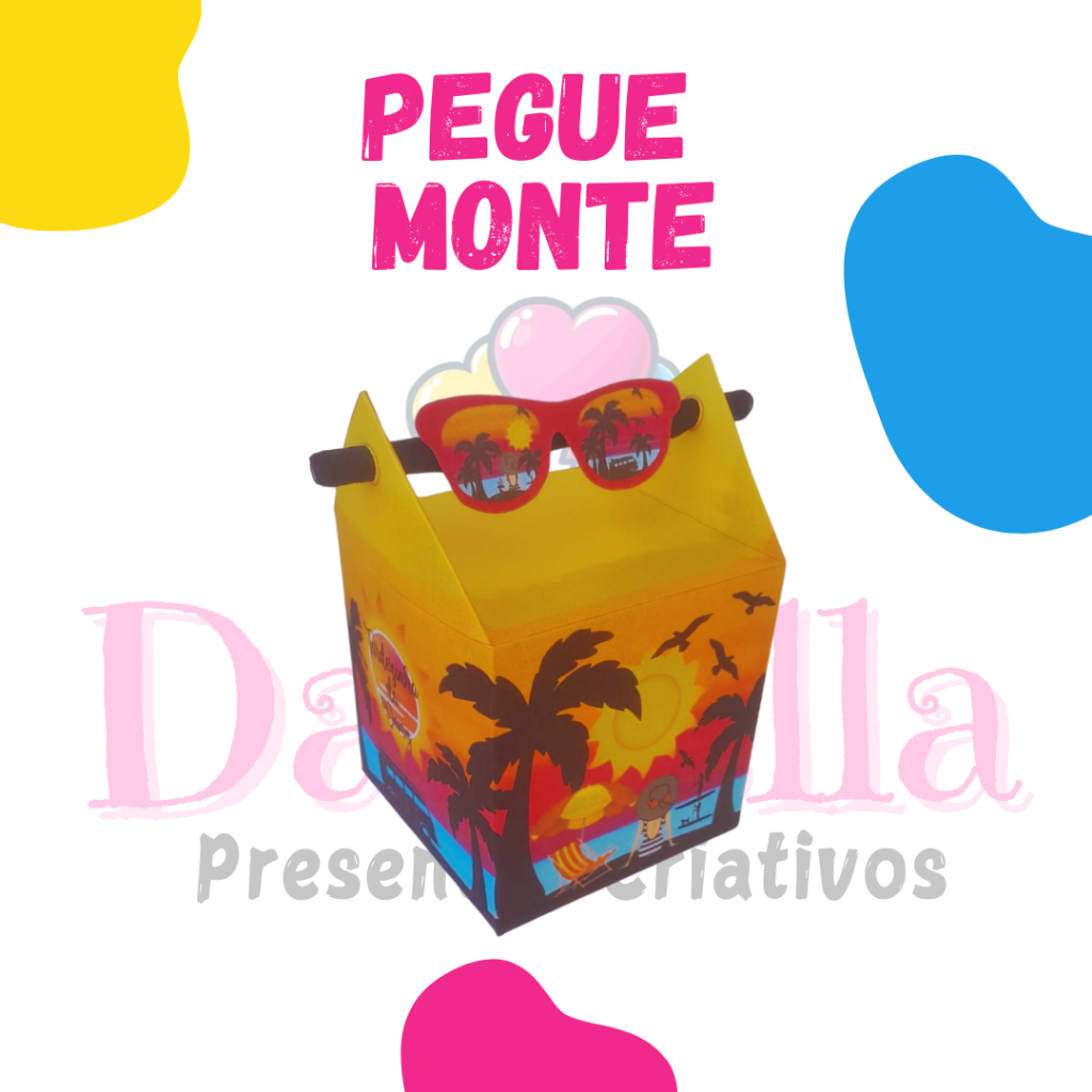 10 Caixas Canudo Tardezinha Personalizadas- Lembrancinha para Festa Infantil - Aniversário- PEGUE E MONTE