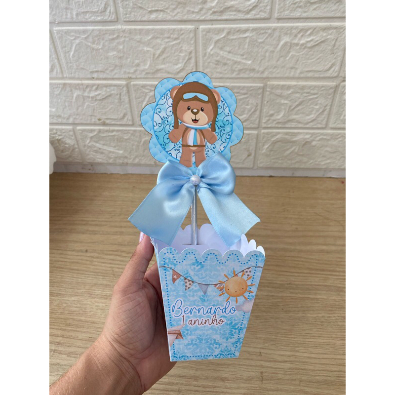 Centro de Mesa Ursinho Baloeiro Realeza/ CACHEPÓ LEMBRANCINHA PERSONALIZADA | ARRANJO | ENFEITE DE MESA