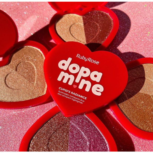 Ruby Rose Iluminador Compacto Dopamine Heart Radiance
