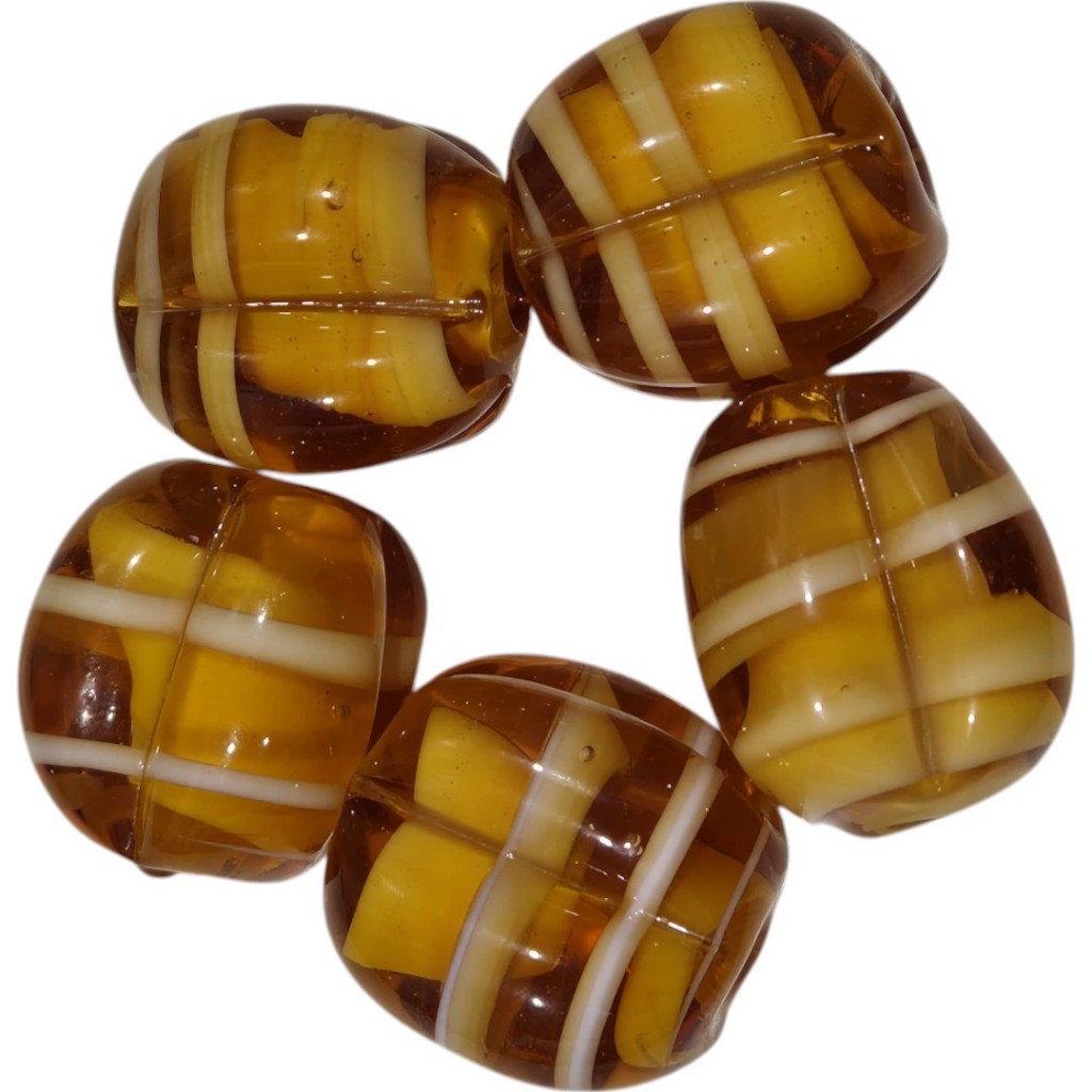 Kit C/ 3 ou 7  Unidades Firma De Murano Pitanga Dourado/Branco em Oferta na Shopee