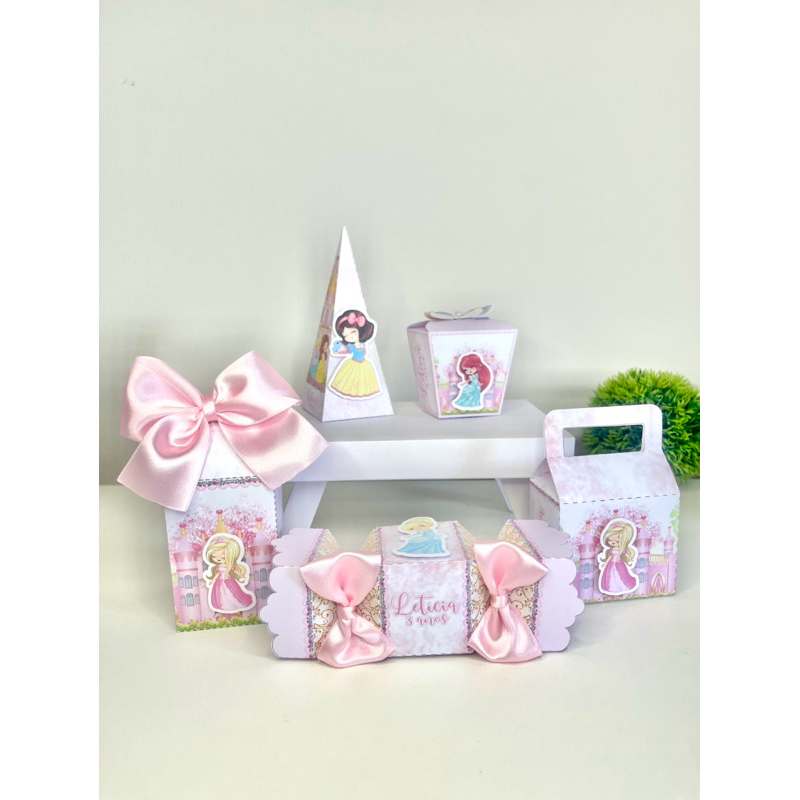 Kit Festa Infantil Princesas -  Lembrancinhas Aniversário - Caixinhas Personalizados - Festas Infantis - Festa Infantil-