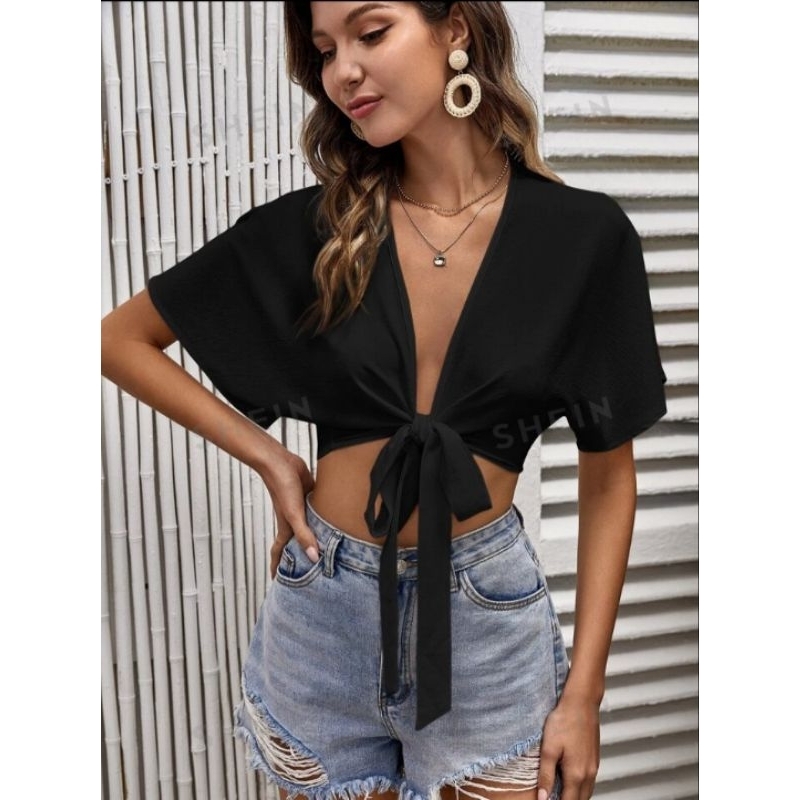 Bolero em tecido dunah feminina linha Summer em Oferta na Shopee