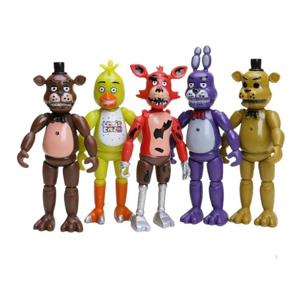 Kit 5 Bonecos Animatronics Five Nights At Freddy's - Five