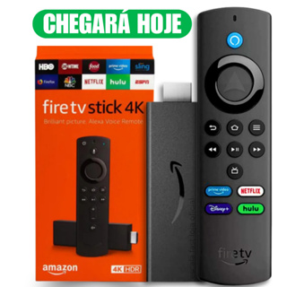 Novo Amazon Fire TV Stick 4K Ultra HD Com Alexa Comando de Voz Original - Preto em Oferta na Shopee
