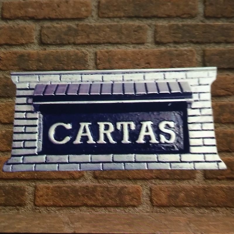 Caixa de correio colonial em alumínio para muro parede de embutir em Oferta na Shopee