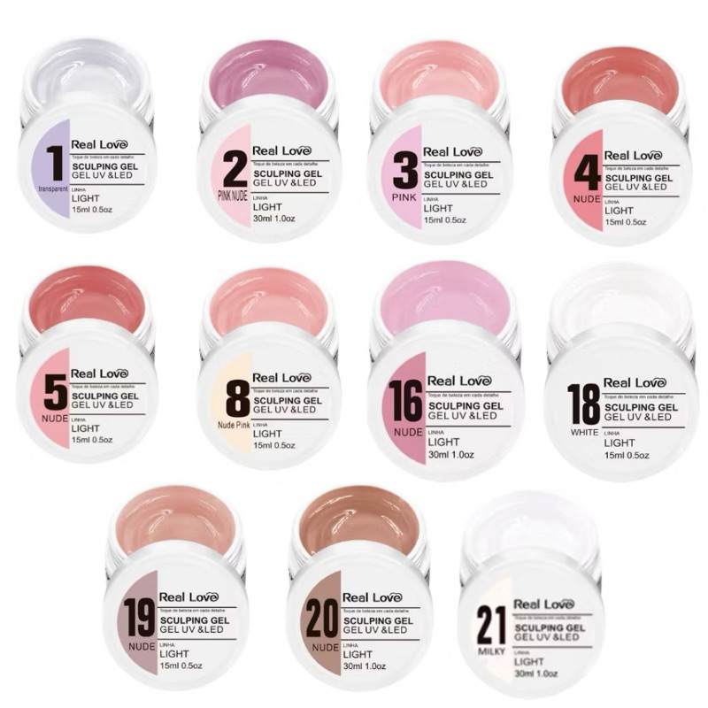 Gel de Modelagem para Unhas Sculpting Gel 15ml - Real Love em Oferta na Shopee