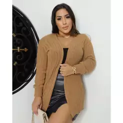 Cardigan Kimono Tricot Blusa Inverno Feminino