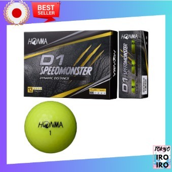 Bola De Golfe HONMA De Qualidade Japonesa D1 Speed ​ Monster Ball 5 Dúzias Conjunto (60 Bolas) Amarelo