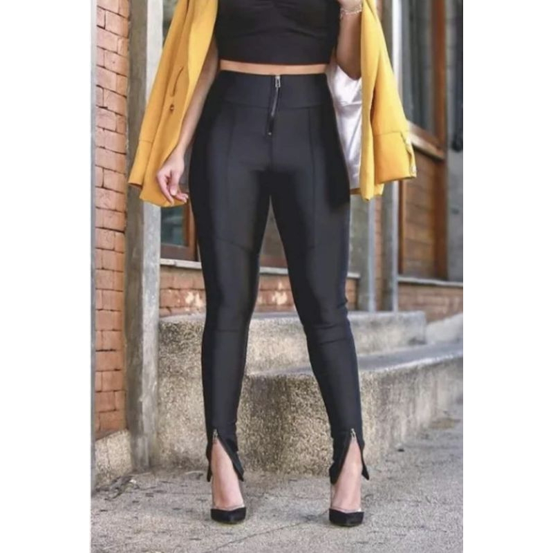 calça legging power ziper nas barras e frente — imagem 2 de 2