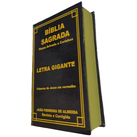 Biblia Sagrada Letra Gigante Capa Dura Luxo alto Brilho  - Com Harpa - Almeida Corrigida Tamanho Grande