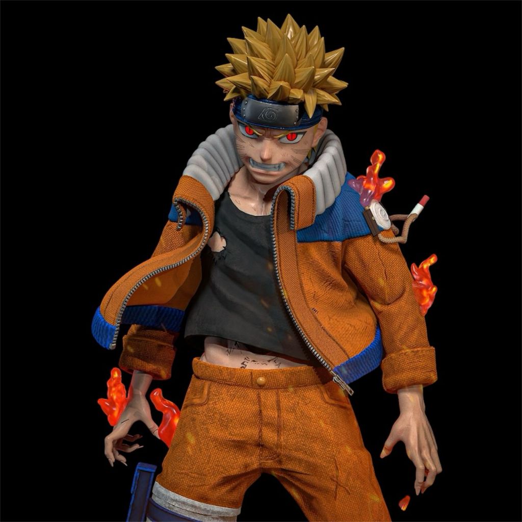 Action Figure Naruto (Chakra da Kurama) 30cm Naruto