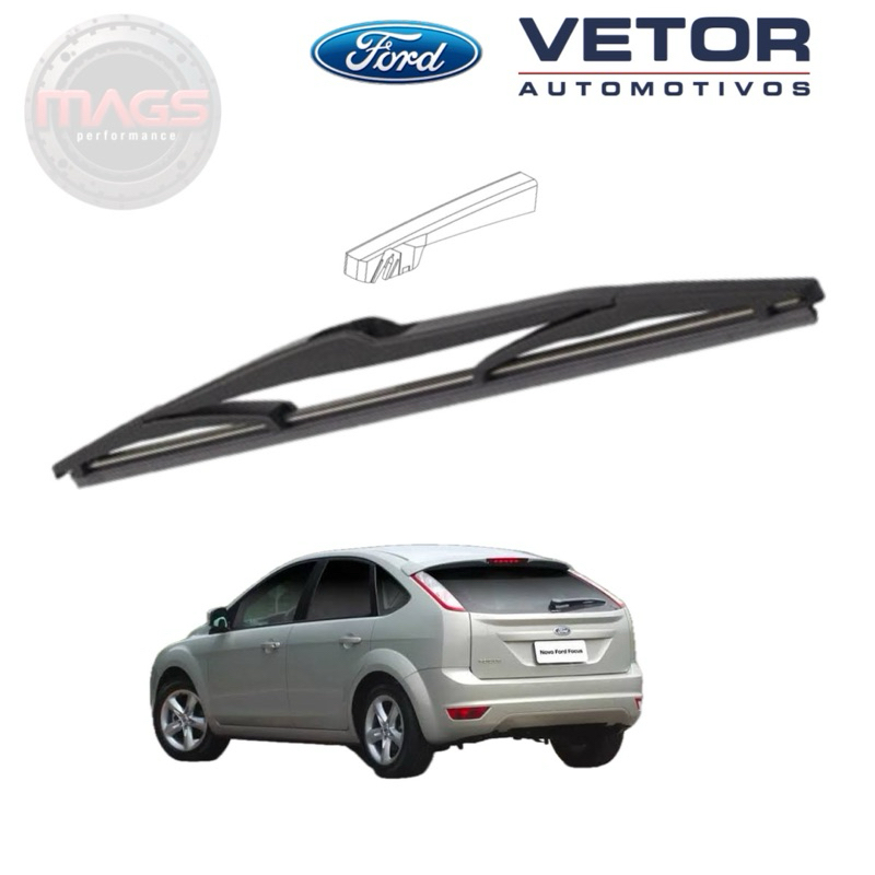 Palheta Traseira Premium Focus Hatch (2008 a 2012) Limpador Traseiro Original Vetor