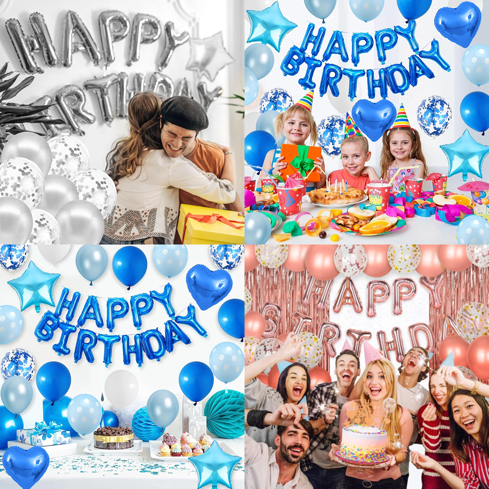 KIT 40 Balões de Ouro Rosa Rosa Decoração de Balões de Ouro Conjunto de Aniversário Suprimentos para Festa