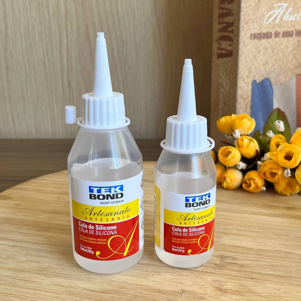 Cola de silicone Tekbond para artesanato e lembrancinhas em Oferta na Shopee