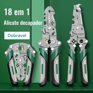 Alicate Automático Decapador Crimpador Eletricista Descacador Fios Decapador Fio Automático 18 Em 1 em Oferta na Shopee