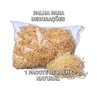 1 PACOTE PALHA NATURAL PARA DECORAÇÕES EM GERAL em Oferta na Shopee
