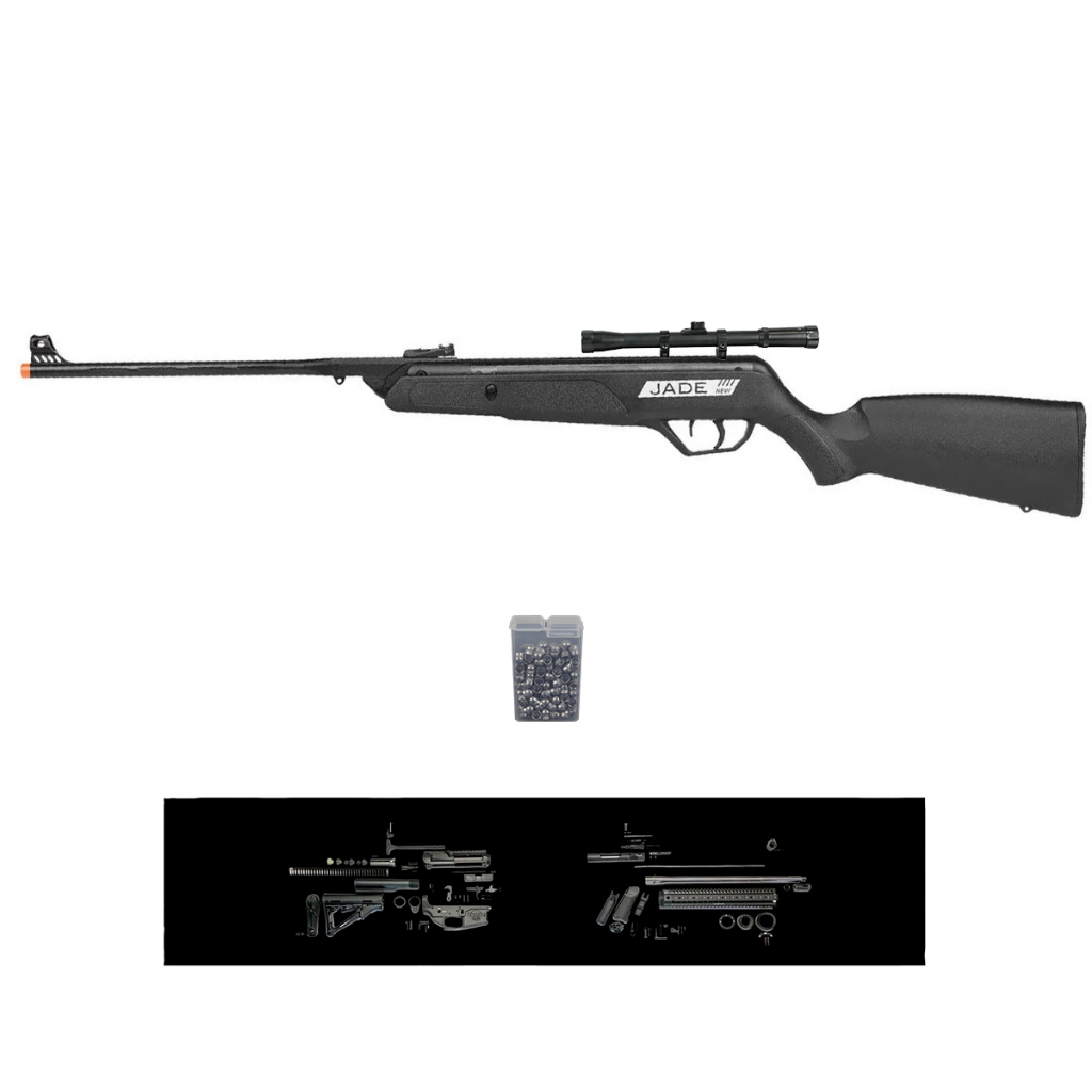 Carabina de Pressão New Jade Oxidada 5.5mm - CBC + Acessórios em Oferta na Shopee