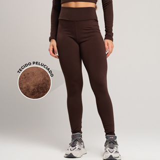 Calça legging lisa peluciada flanelada outono inverno moda feminina em Oferta na Shopee