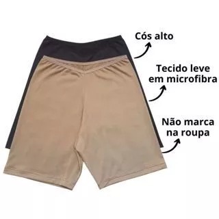 Kit 3 Short Anágua Feminino Segunda Pele Longo Debaixo de Saia em Oferta na Shopee