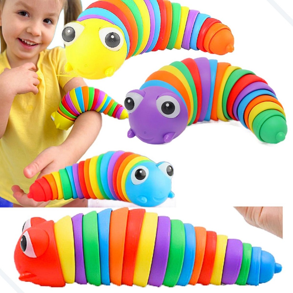 Brinquedo Lesma Lagosta 3D Articulado Sensorial Alivia Estresse Colorida em Oferta na Shopee