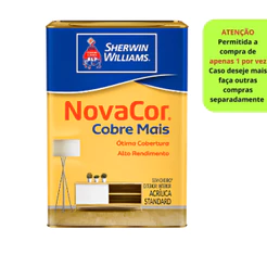 Tinta Para Parede Novacor S W Alto Rendimento 18l
