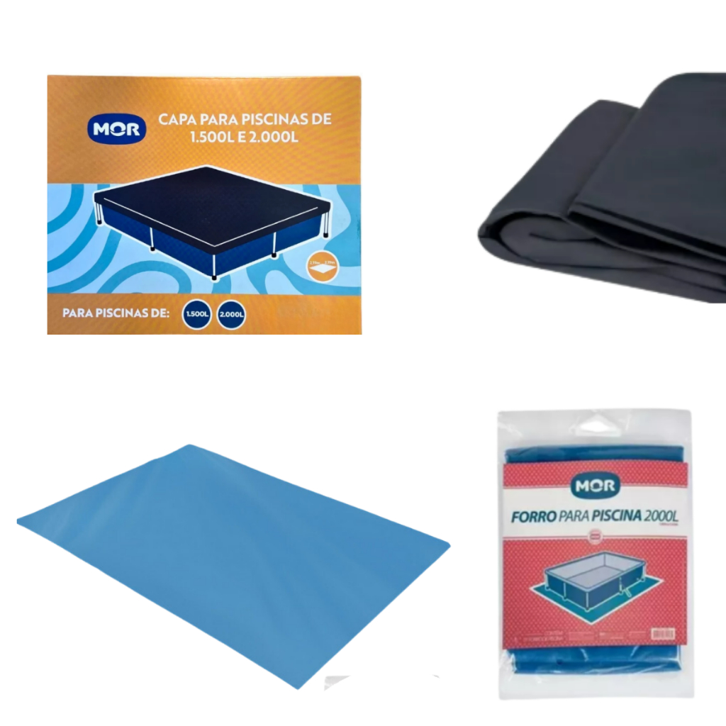 Kit Capa Para Piscina Standard + Forro 2000 Litros - Mor em Oferta na Shopee