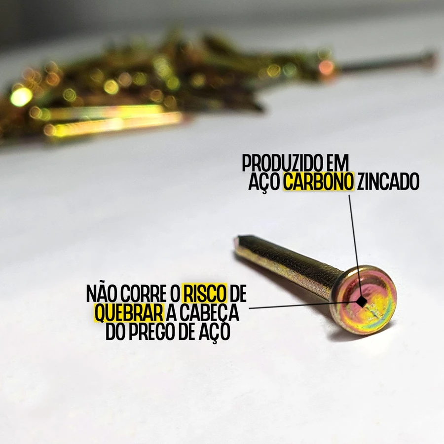 Prego Aço 15x15 Bicromatizado Para Drywall | Pacote 100 Unidades Super Resistente