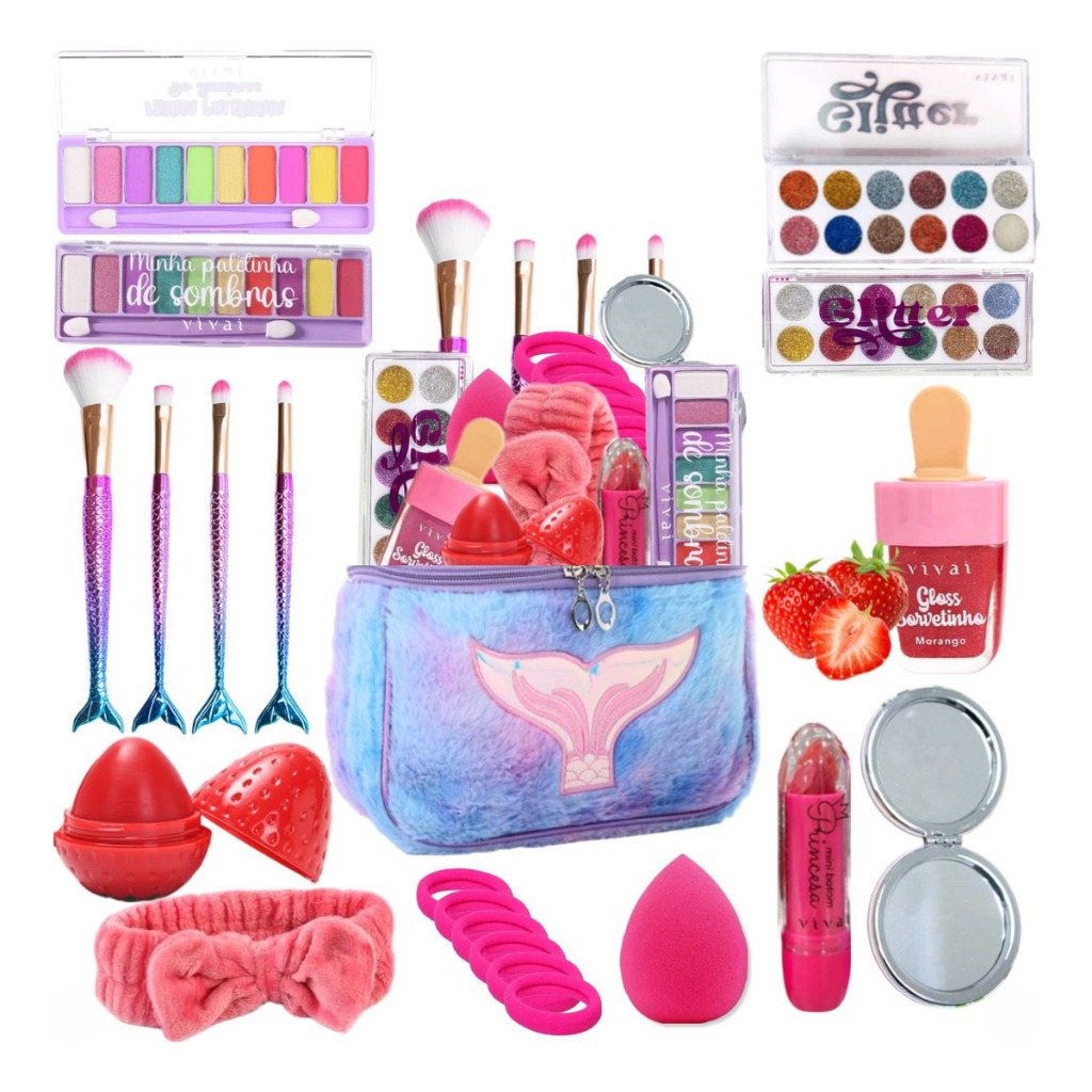 Kit Maleta de Maquiagem Teen Qualidade Premium