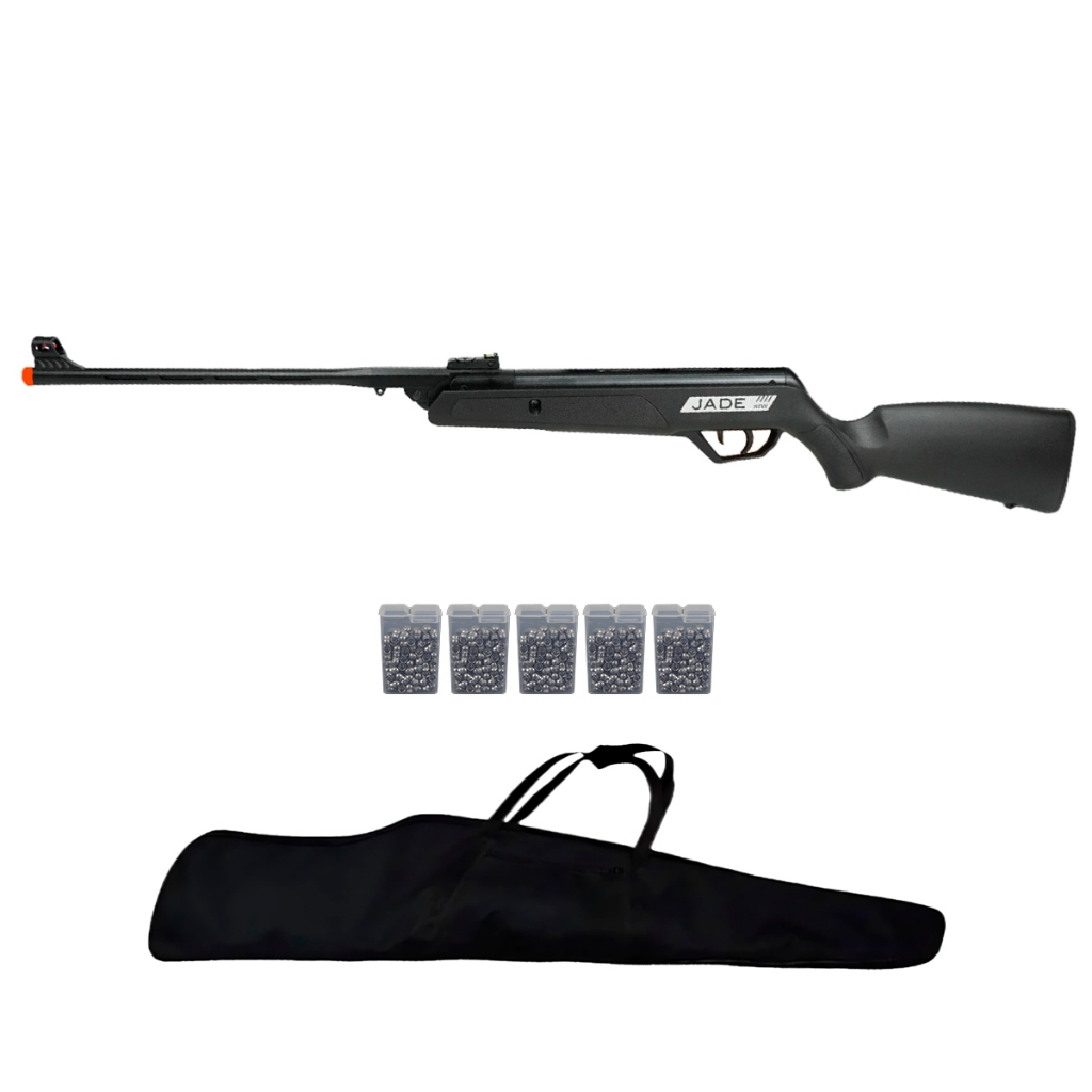 Carabina Rifle de Pressão New Jade Oxidada 4.5mm - CBC + Acessórios em Oferta na Shopee