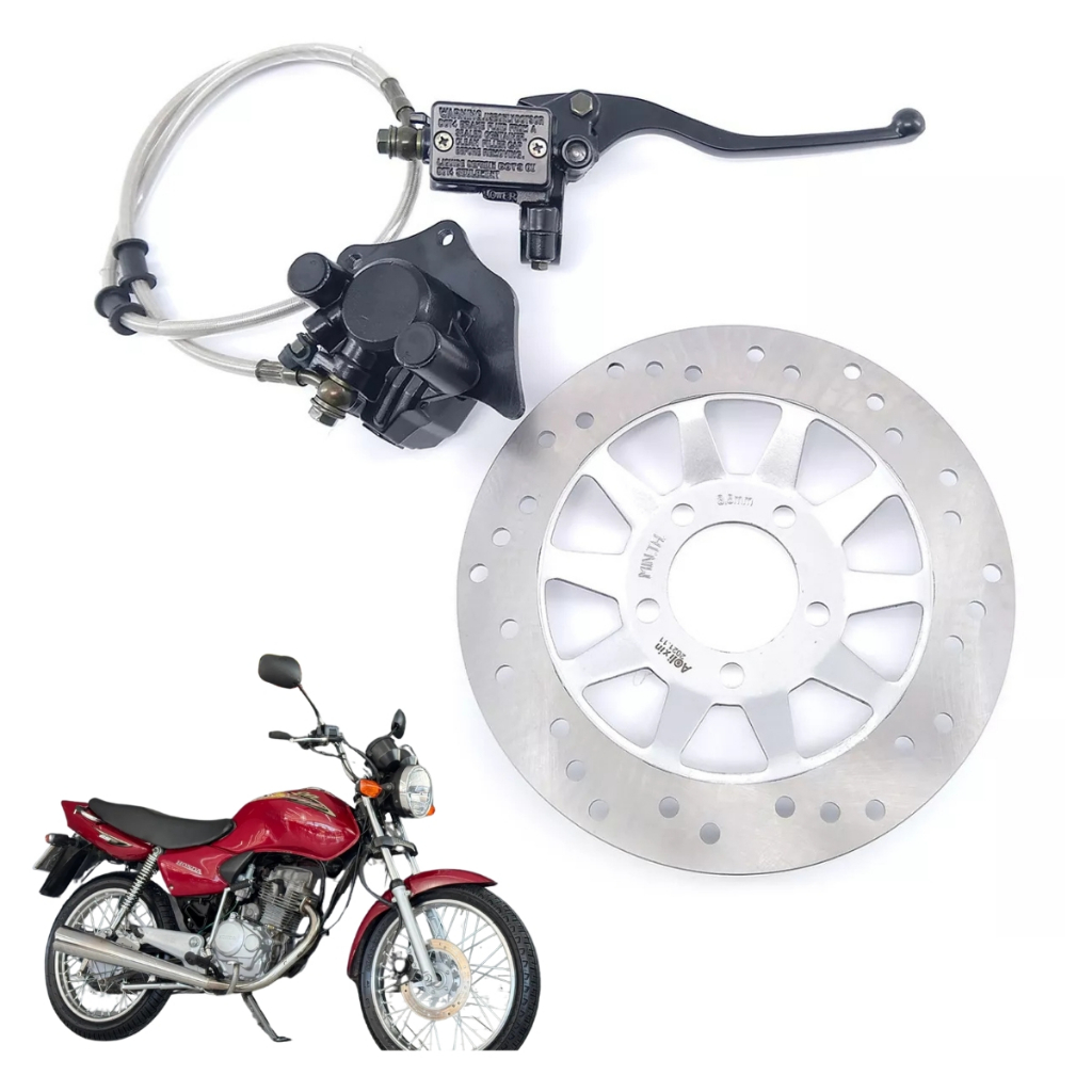 Kit Completo Freio A Disco Cg 125 00/08 Pinça+disco+canela