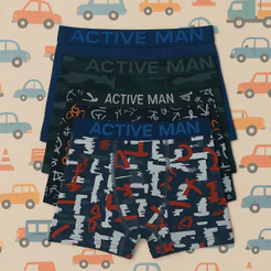 Cueca Box Boxer Infantil Estampada Confortável Forro De Algodão Macio Reforçado Ótima Qualidade