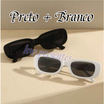 Kit 2 Óculos de Sol Retrô Vintage Feminino Masculino hw.presentes Festa Hype Estilo Blogue...