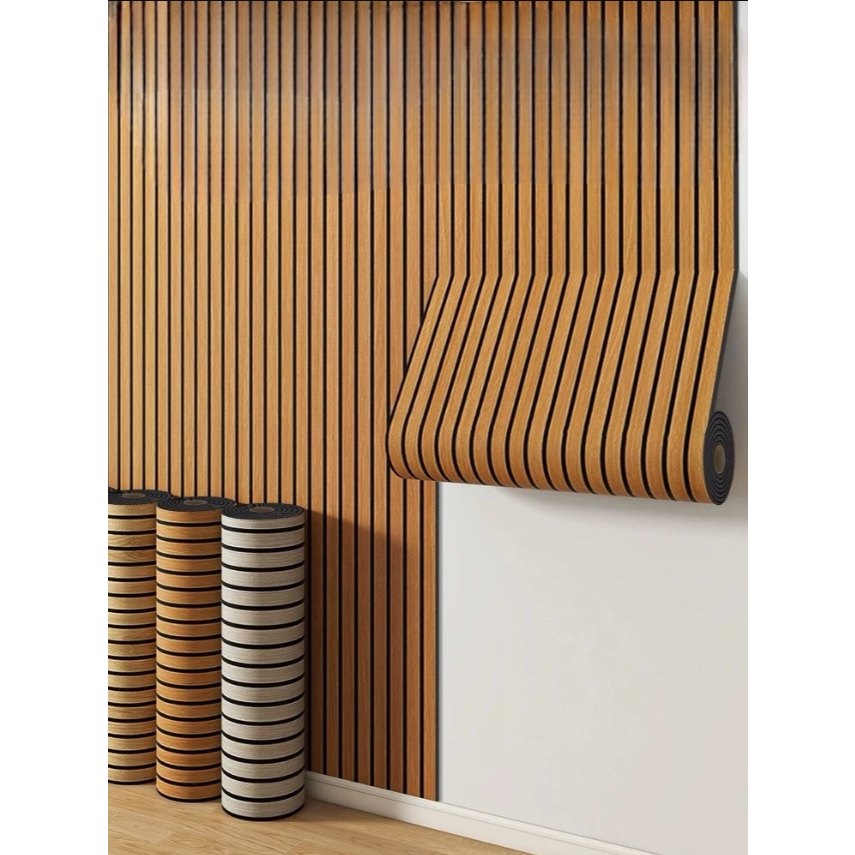Papel de parede adesivo 5 METROS x 45 CM ripado marmorizado madeira GABISHOP