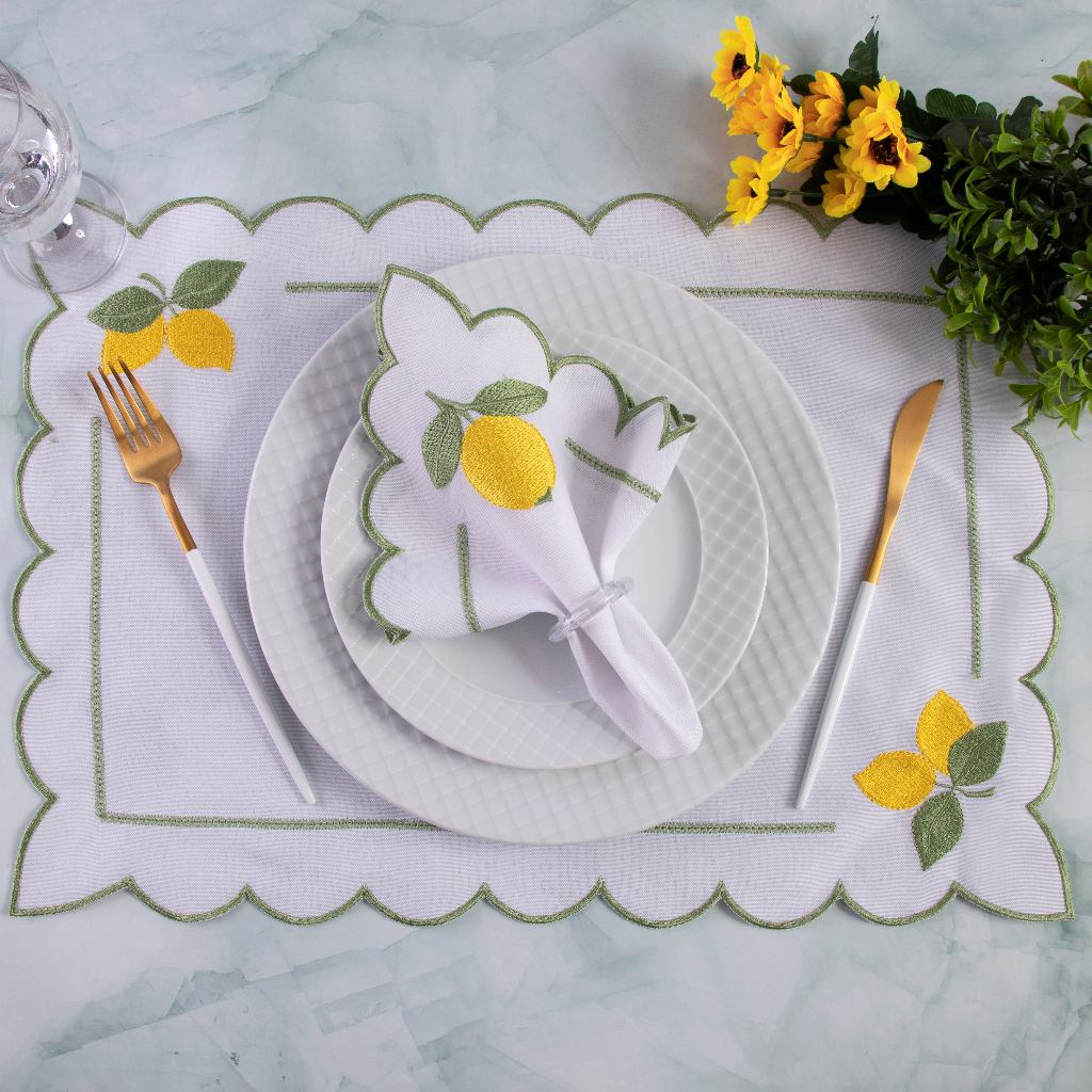 "Kit Americano 4 Peças: Sousplats e Guardanapos - Eleve a Elegância e Sofisticação da Sua ...