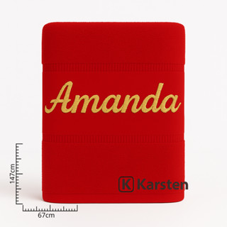 Toalha de Banho Karsten + Seu Nome Personalizado Na Toalha Grátis Karsten Nome Composto em Oferta na Shopee