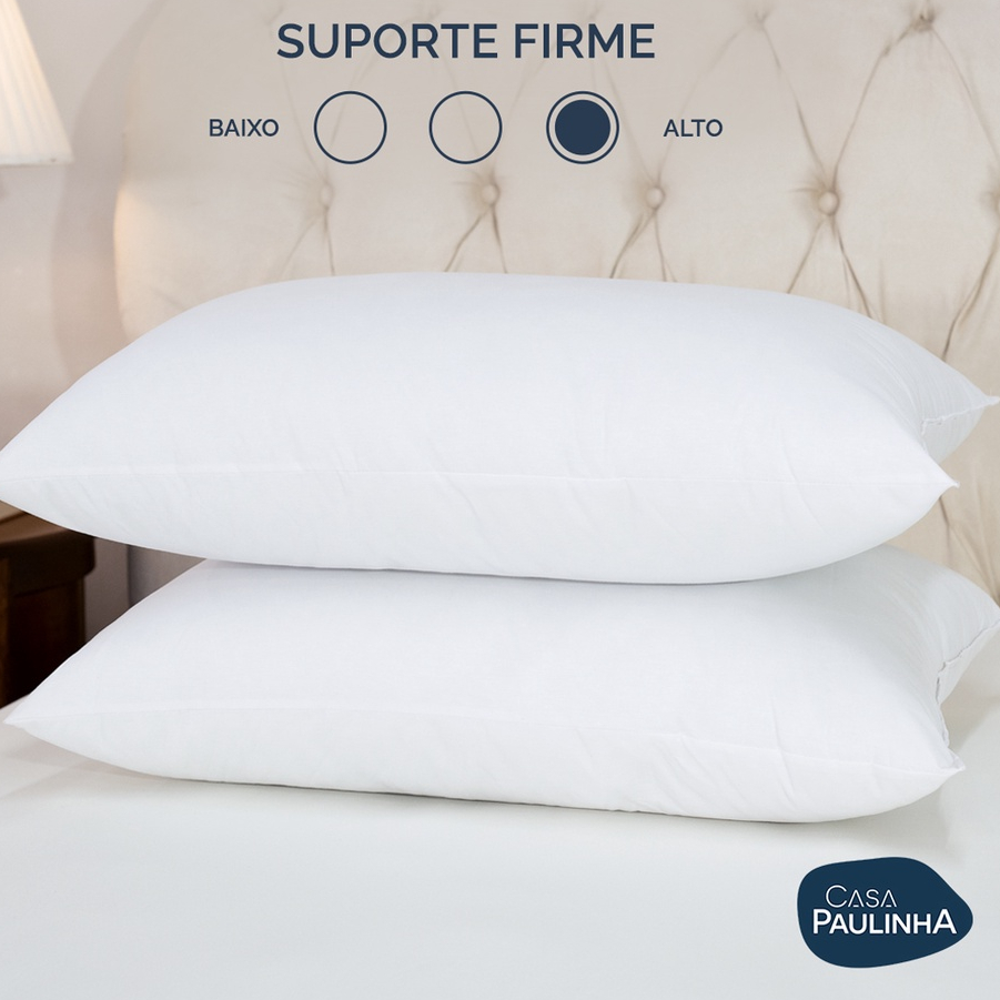 Kit Com 02 Travesseiro Percal 180 Fios Algodão Toque De Pluma