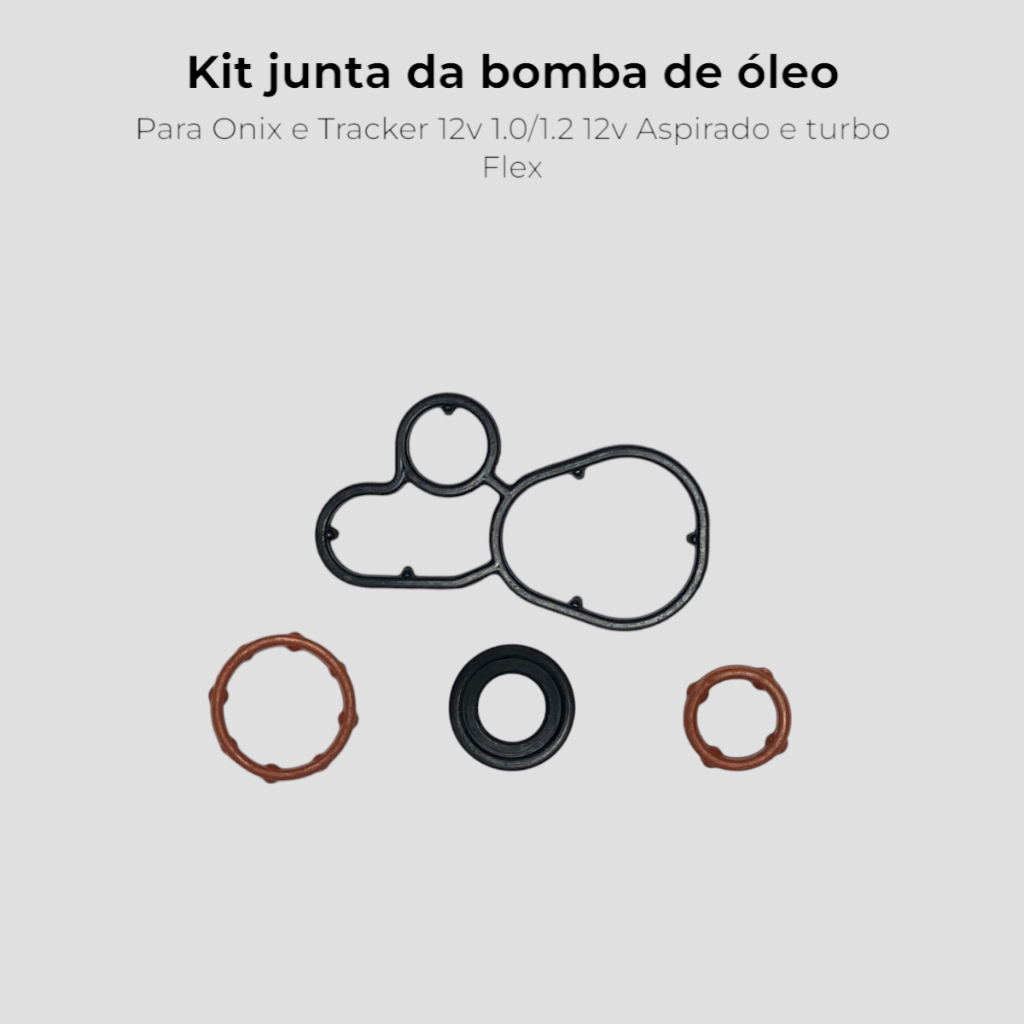 Kit Juntas Bomba Óleo Motor Onix Tracker 1.0 12v 3 Cilindros