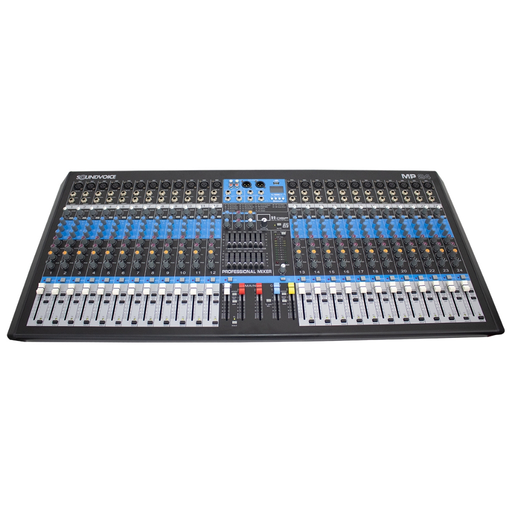 Mesa de Som Profissional Soundvoice MP-24 24 Canais Bluetooth Bivolt em Oferta na Shopee