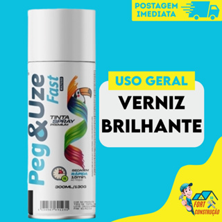 Tinta Spray Uso Geral 300ML Verniz Incolor acabamento brilhante Peg Uze em Oferta na Shopee