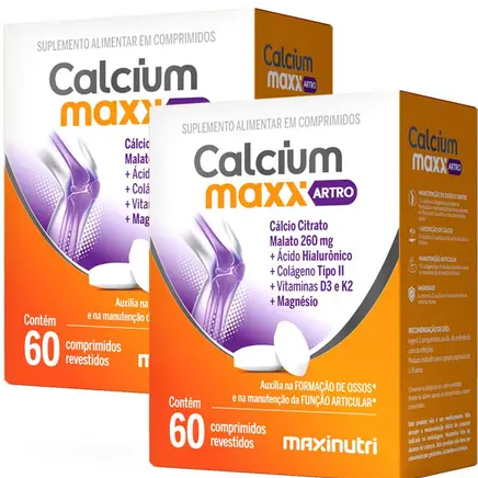 Kit 2 Calcium Maxx ARTRO Cálcio Citrato Malato - Maxinutri em Oferta na Shopee