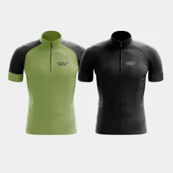 Kit 2 Camisa Ciclismo Masculina Zíper Parcial Leve Proteção UV Solar Speed Mtb Bike Pedal