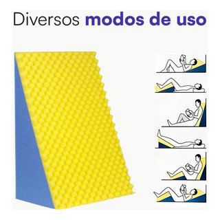 Suave Encosto Triangular Travesseiro Pós Ortopédico Almofada Terapêutica Espuma 65x45x30 - NÃO TEM CAPA