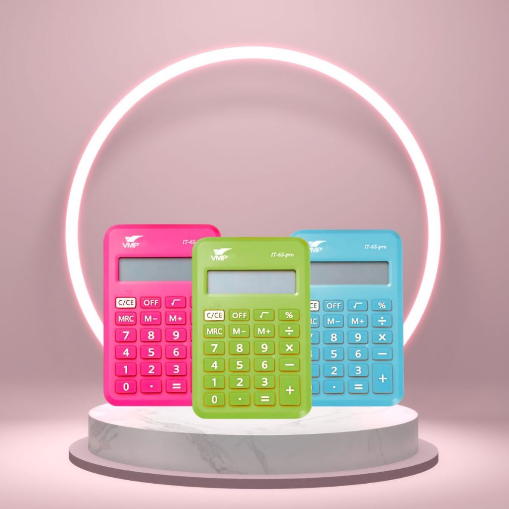 Calculadora de Bolso 8 Dígitos Neon Escritório Teclado Pequena Compacta Portátil em Oferta na Shopee
