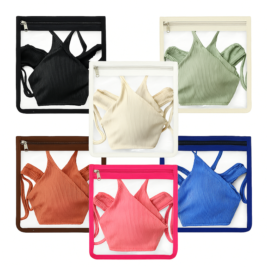 Kit 10 Embalagem Impermeável Organizadora Cristal com Zíper MilliShop - Porta Biquini em Oferta na Shopee