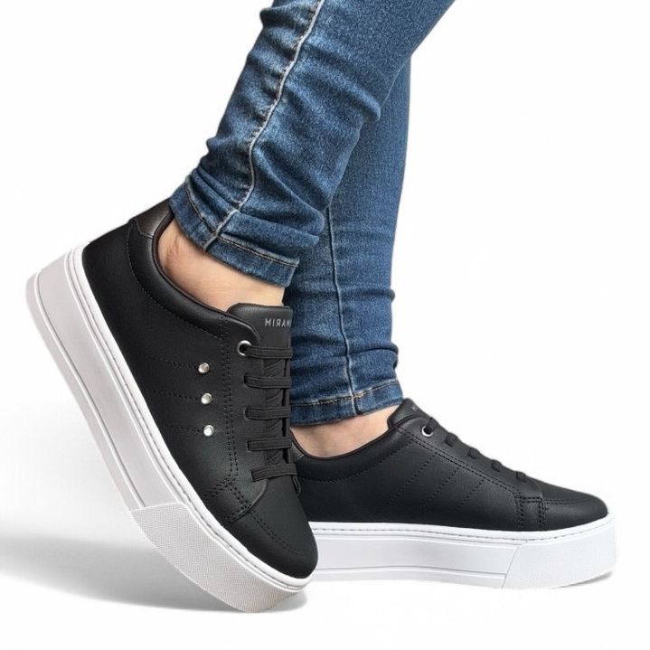 Tênis Feminino Sola Alta Preto Ramarim 2597121-5 - Women Shoes
