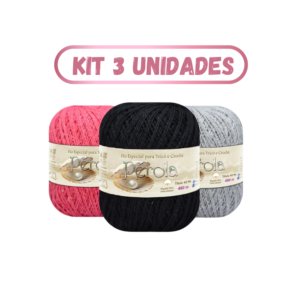 Kit 3 Unidades Barbante Pérola São João 460m - ESCOLHA A SUA COR em Oferta na Shopee