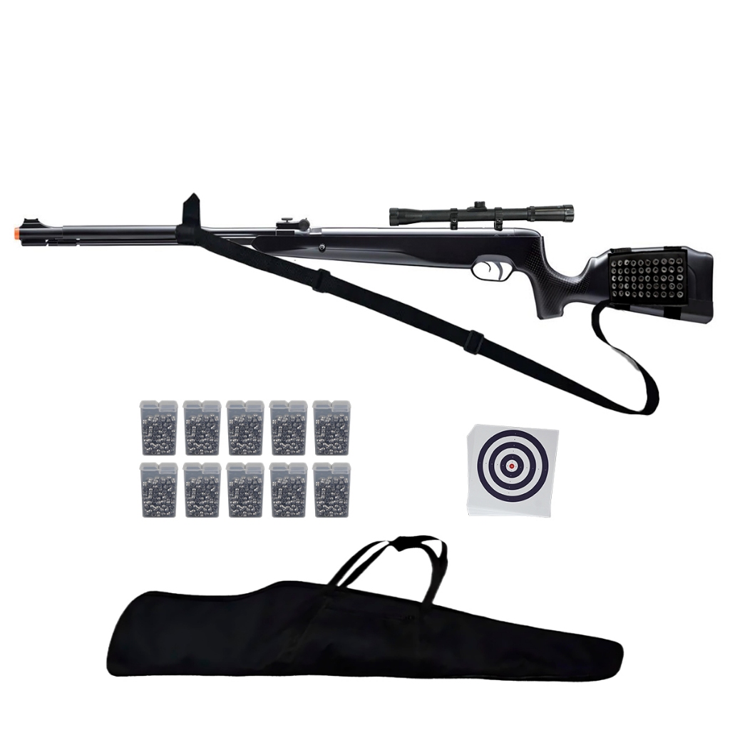 Carabina de Pressão Naja 2.0 5.5mm Pistão Nitro 60kg - Tag + Acessórios em Oferta na Shopee