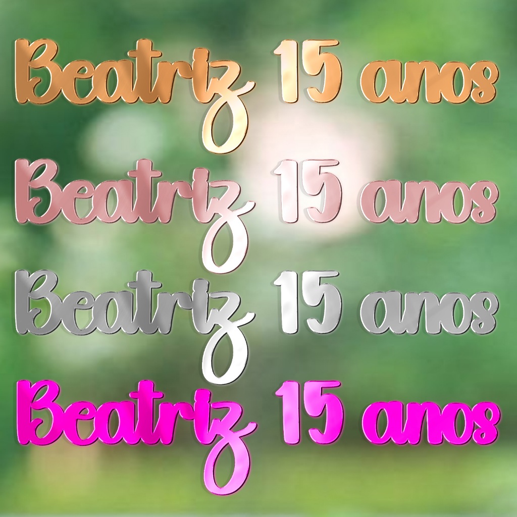 Nome + Idade Personalizado 15cm de Comprimento Acrílico Espelhado ou Leitoso Enfeite em Oferta na Shopee