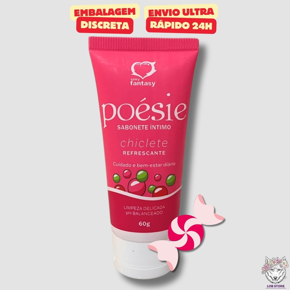 Sabonete Intimo Feminino Casal Chiclete Poésie 60g Sexy Fantasy - Sex Shop